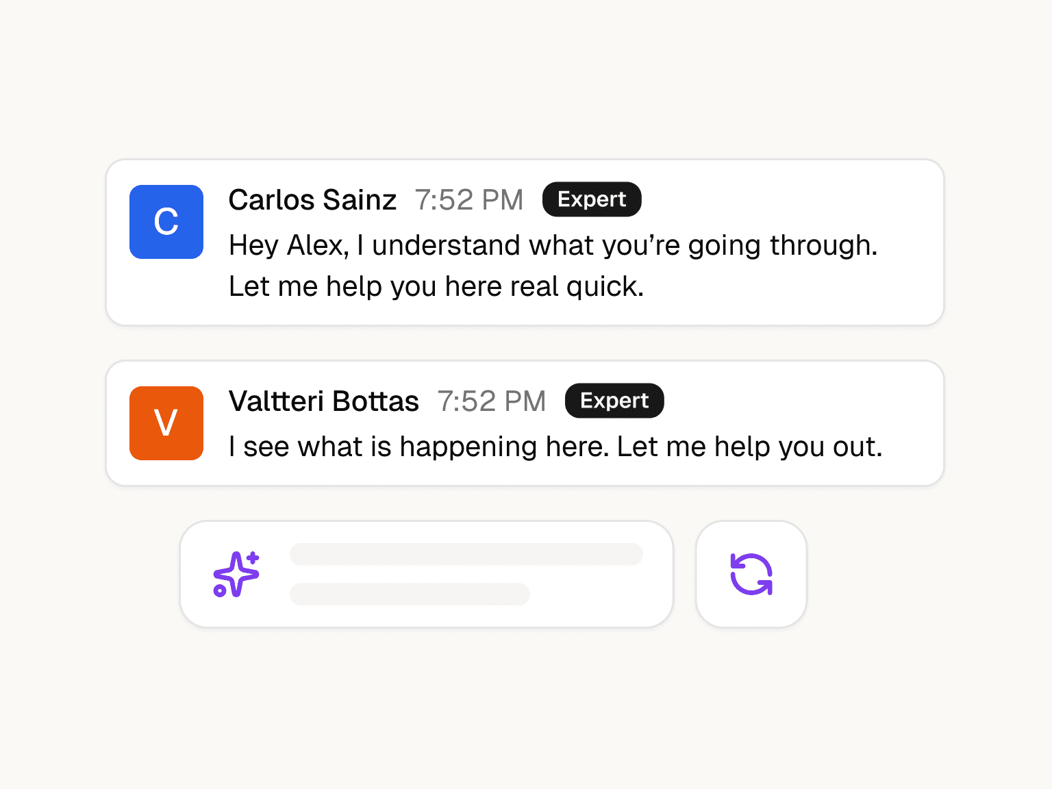 Helply trains on the context that closes tickets screenshot
